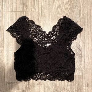 NWOT black lace bralette